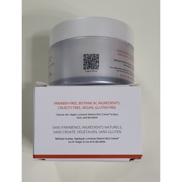 Sonäge Lumenez Vitamin Rich Crème Spa Grade 1.69 Fl Oz Jar - Picture 3 of 4